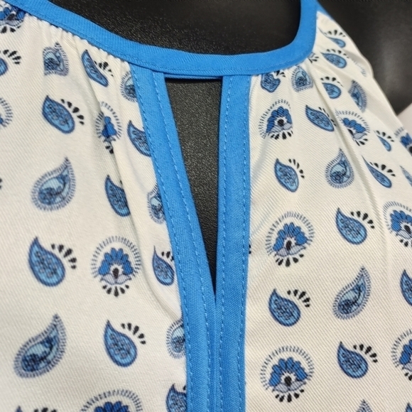 Valleygirl Women's Blue And White Tank Top Size 10 - Picture 6 of 10